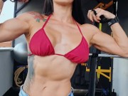 Upper body workout and Flex by Angelmuscles 9/16