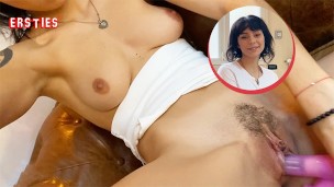 Sasha Uses a Dildo On Her Hairy Pussy