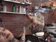 River Dawn Ink gets tattooed then fucked in the shop 4/16
