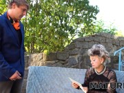 MATURE4K. Posh mature woman with grey hair craves servants cock in pussy 2/16