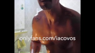 iacovos jerking off in the shower FULL VIDEO with cumshot