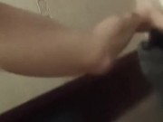 boy after shower spans the boar 11/16