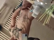 boy after shower spans the boar 16/16