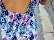 Step bro wants to see my perfect ass without panties on the street. Risky Nudity / Public Flashing 2/16