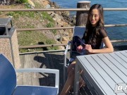 BJRAW Tiny Asian hottie Alexia Anders goes balls deep on this big cock 3/16