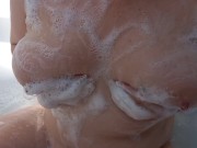 Sexy Bathtime, Washing Big Soapy Tits 10/16