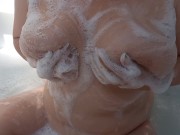 Sexy Bathtime, Washing Big Soapy Tits 8/16