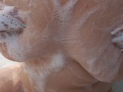 Sexy Bathtime, Washing Big Soapy Tits 9/16