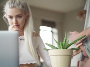 I got creampied in my tight young pussy during a zoom class - Eva Elfie 7/16