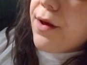 sfw chewing gum smoking fetish with dentures  3/16