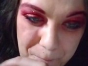 sfw chewing gum smoking fetish with dentures  7/16