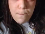 sfw chewing gum smoking fetish with dentures  9/16