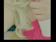 Sucking on my dildo has my lipstick all over me!  13/16