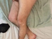 Strapon pegging sub lying on his side till he cums 3/16