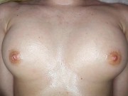 Massage my boobs with oil 10/16