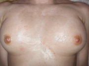 Massage my boobs with oil 2/16