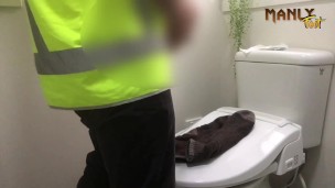 CUM HOME FROM WORK - IN A RUSH TO RELEASE - CUM FEET SOCKS SERIES - MANLYFOOT 💦 🧦
