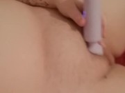 using vibrator on clit an cumming. 11/16