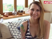 QUEST FOR ORGASM - Christie Starr Fingers Her Wet Pussy At Home - LETSDOEIT 1/16