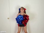 Slutty Brunette Cheerleader Performs 2/16