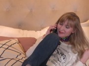 Sexy Teen Blonde Hilda Shows Off Her Bushy Box Before Bed! 2/16