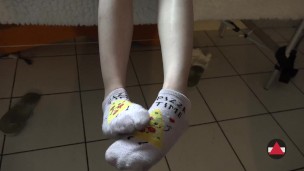 Plastic And Feet Fetish - Red Riding his Manhood at the end