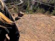 I get SO HORNY on a ROAD TRIP that I make him stop to FUCK ME at a lookout point - Risky public sex! 5/16