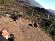 I get SO HORNY on a ROAD TRIP that I make him stop to FUCK ME at a lookout point - Risky public sex! 6/16