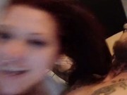 TexasBWC and Sunshyne hard deepthroat and fucing!