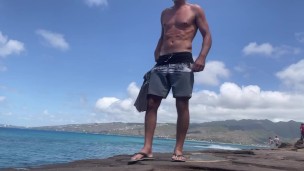 Straight Dad has a Secret, Blasts Huge Load while Ass playing in Paradise.. trailer 