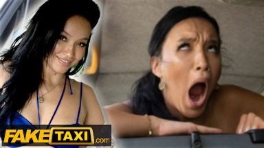 Fake Taxi Asian with a really pretty face and sexy body fucked in a taxi