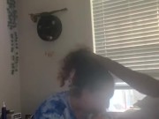 Her mom came back from work and kept talking to us while I dicked down her thot daughter 2/16