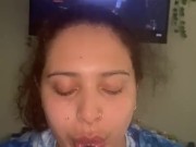 Her mom came back from work and kept talking to us while I dicked down her thot daughter 4/16