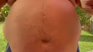 Huge belly 