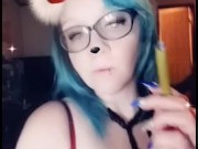 Smoking sexy slut