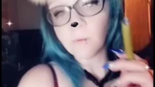Smoking sexy slut