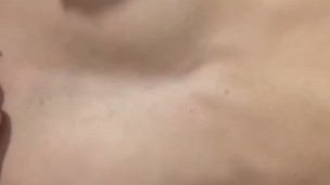 game on small tits and Cumshot on flat chest