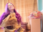 Squirting in my Lion Mascot Suit 1/16