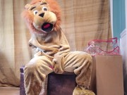 Squirting in my Lion Mascot Suit 9/16