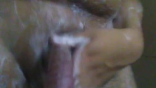 Taking a Shower Trying to Cum