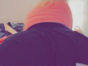 Flirtatious Curvy Blonde Bounces On Her Tentacle dildo!
