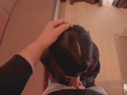 Tricked my stepmom into sucking my cock with a taste game 15/16