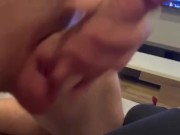 Glasses blowjob and Cum on leggings  15/16