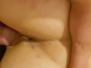 Daddy spanking his Slutty Wife -close up POV- Big ass Bouncing on dick 13/16