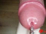 Close up amateur femdom ruined orgasm with urethral sounding. Frenulum stimulation 13/16
