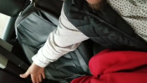 Saria Love hops in my car gaggs and SWALLOWS my cock before I cum in her throat