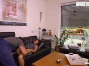 AMATEUR EURO - Skinny Mature Got Her Pussy Licked And Fucked By Neighbor 4/16