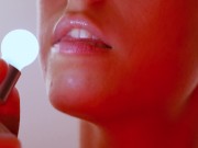 ASMR Roleplay  Le doy muchos mimos a tu preciosa polla  Tongue click, besos, lametones y gemidos