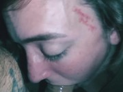 CUM IN THROAT sloppy deepthroat POV 3/16