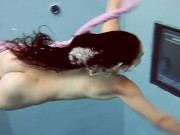 Russian most amazing looking model swimming nude 1/16